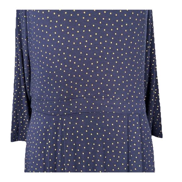 Boden Coraline Jersey Navy Metallic Spot Midi Dress Size 12 US Long Career - Picture 4 of 13